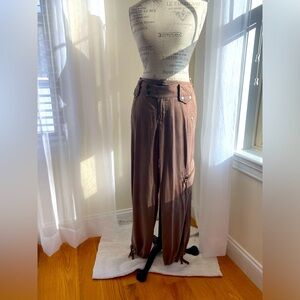 Express brown chambray denim pants